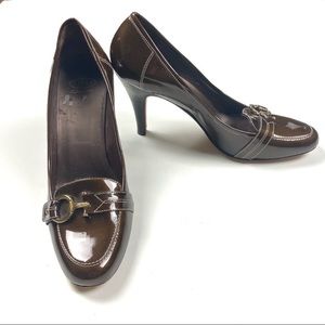 Joan & David Circa Brown Patent‎ Leather Pumps Shoes Women’s Sz 10